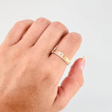 Anillo Carril Osos 2.6gr / T7 3/4 / Oro Amarillo 18K