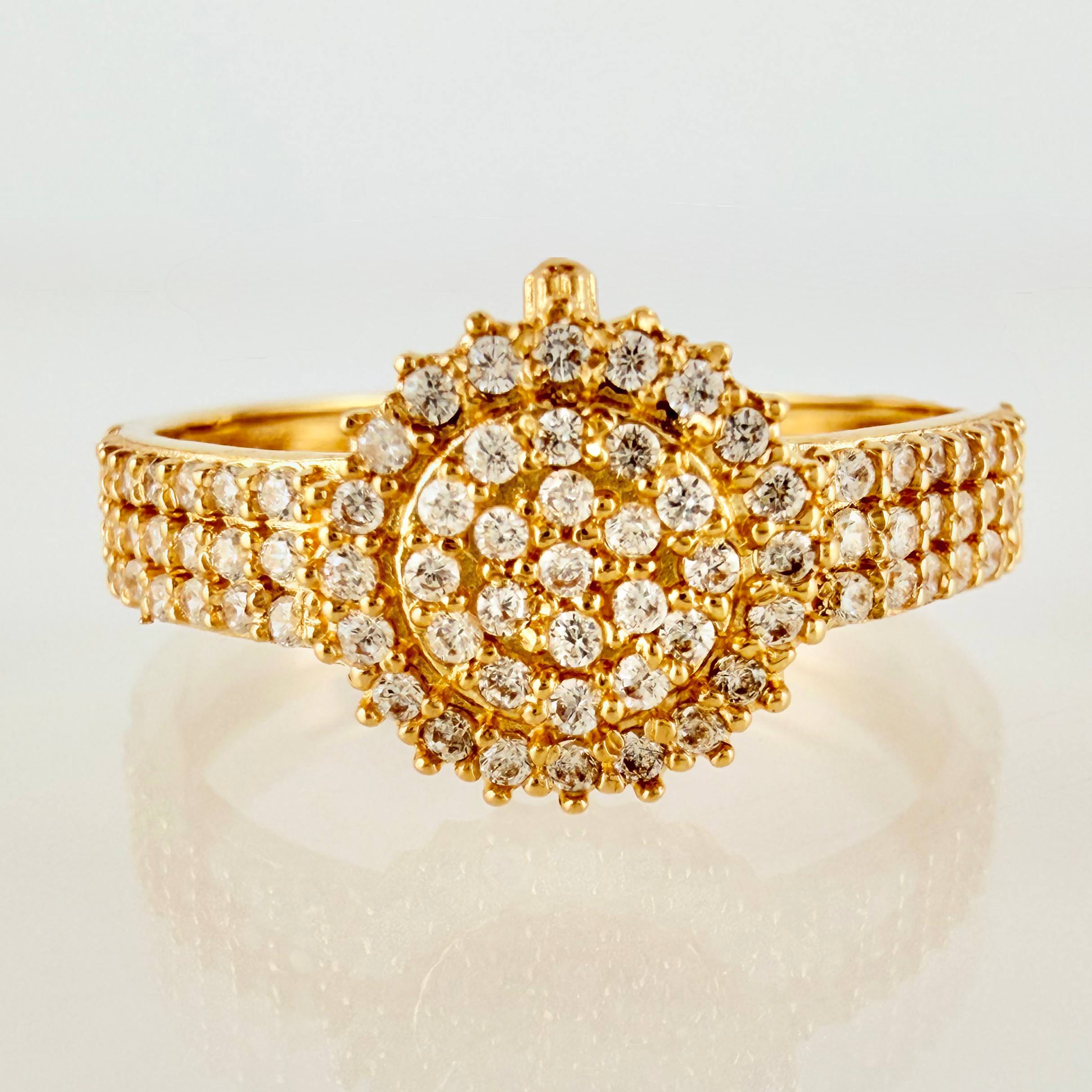 Anillo Tupido Circular 3.25gr / T7 3/4 / Oro Amarillo 18K