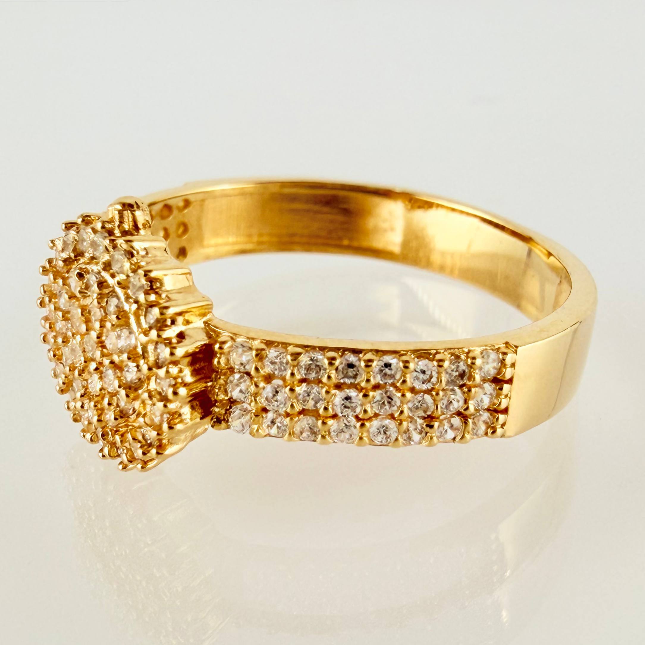 Anillo Tupido Circular 3.25gr / T7 3/4 / Oro Amarillo 18K