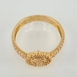 Anillo Tupido Circular 3.25gr / T7 3/4 / Oro Amarillo 18K