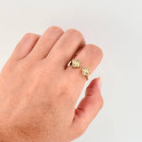 Anillo Doble Trebol Dorado 2.9gr / T7 / Oro Amarillo Nac.Esp. 18K