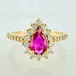 Anillo Halo Gota 2.2gr / T6 / Oro Amarillo 18K
