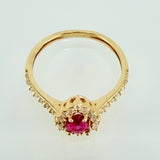 Anillo Halo Gota 2.2gr / T6 / Oro Amarillo 18K