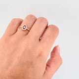 Anillo Halo Gota 2.2gr / T6 / Oro Amarillo 18K