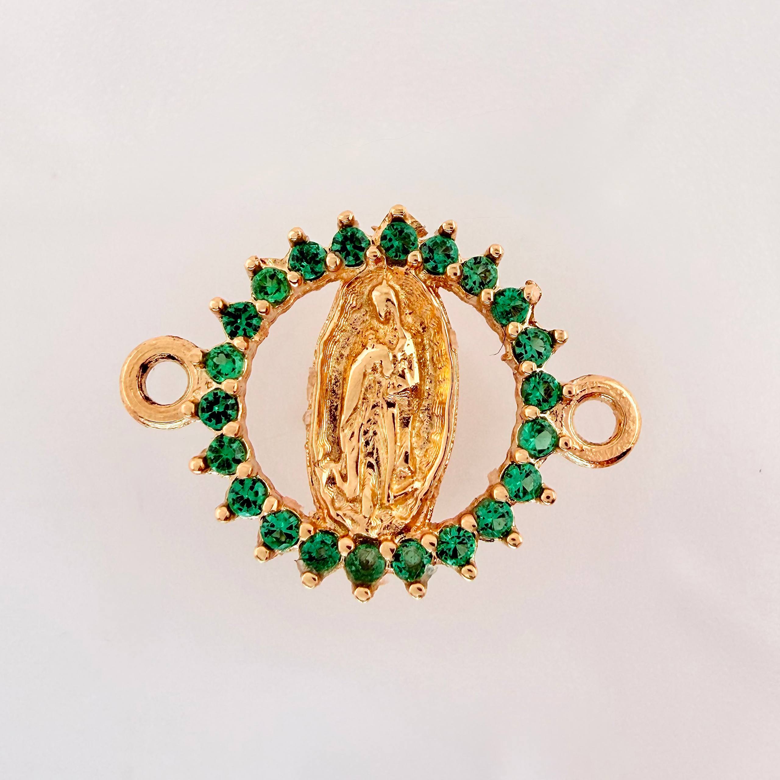 Herraje Virgen Guadalupe 0.65gr / 1.5cm / Oro Amarillo 18K