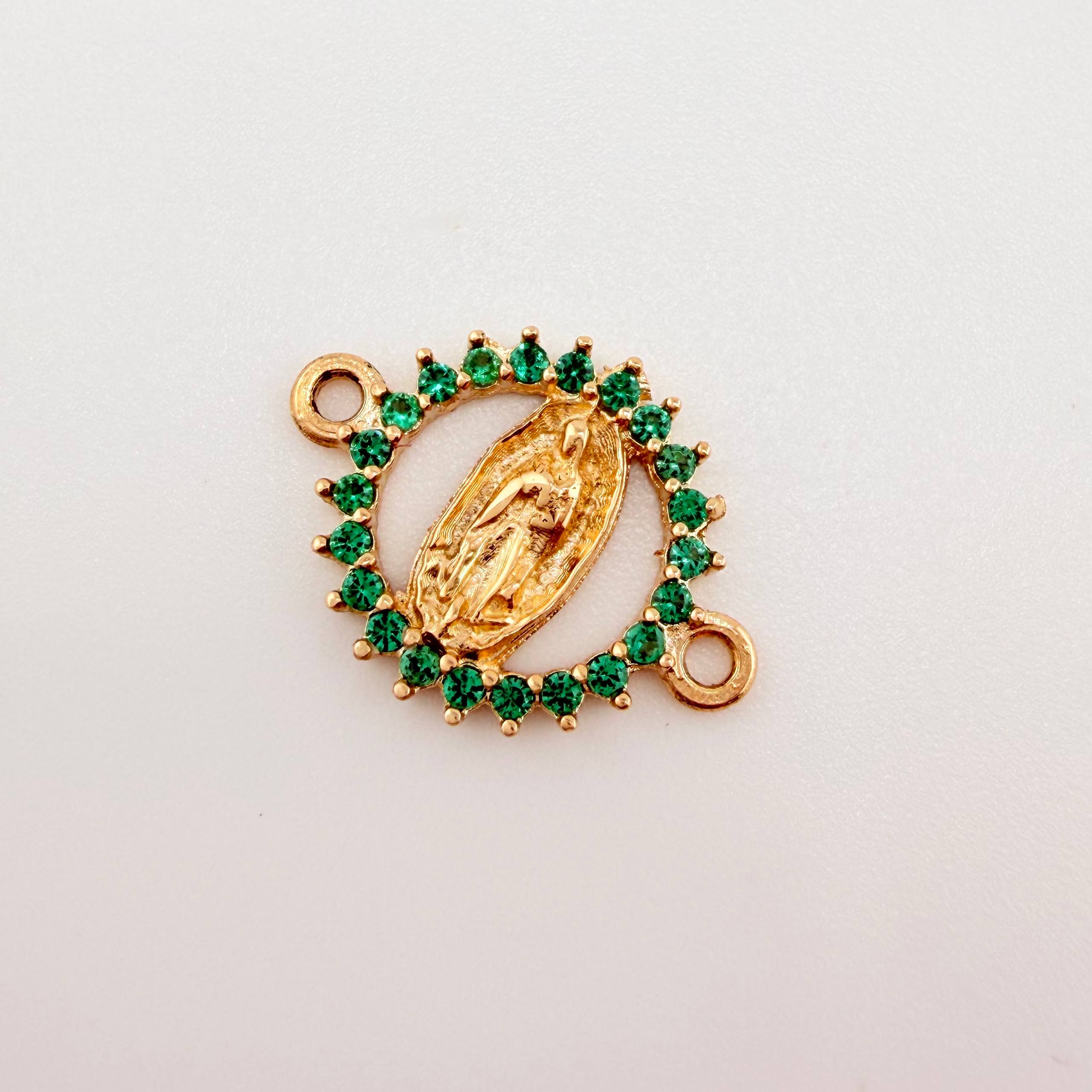 Herraje Virgen Guadalupe 0.65gr / 1.5cm / Oro Amarillo 18K