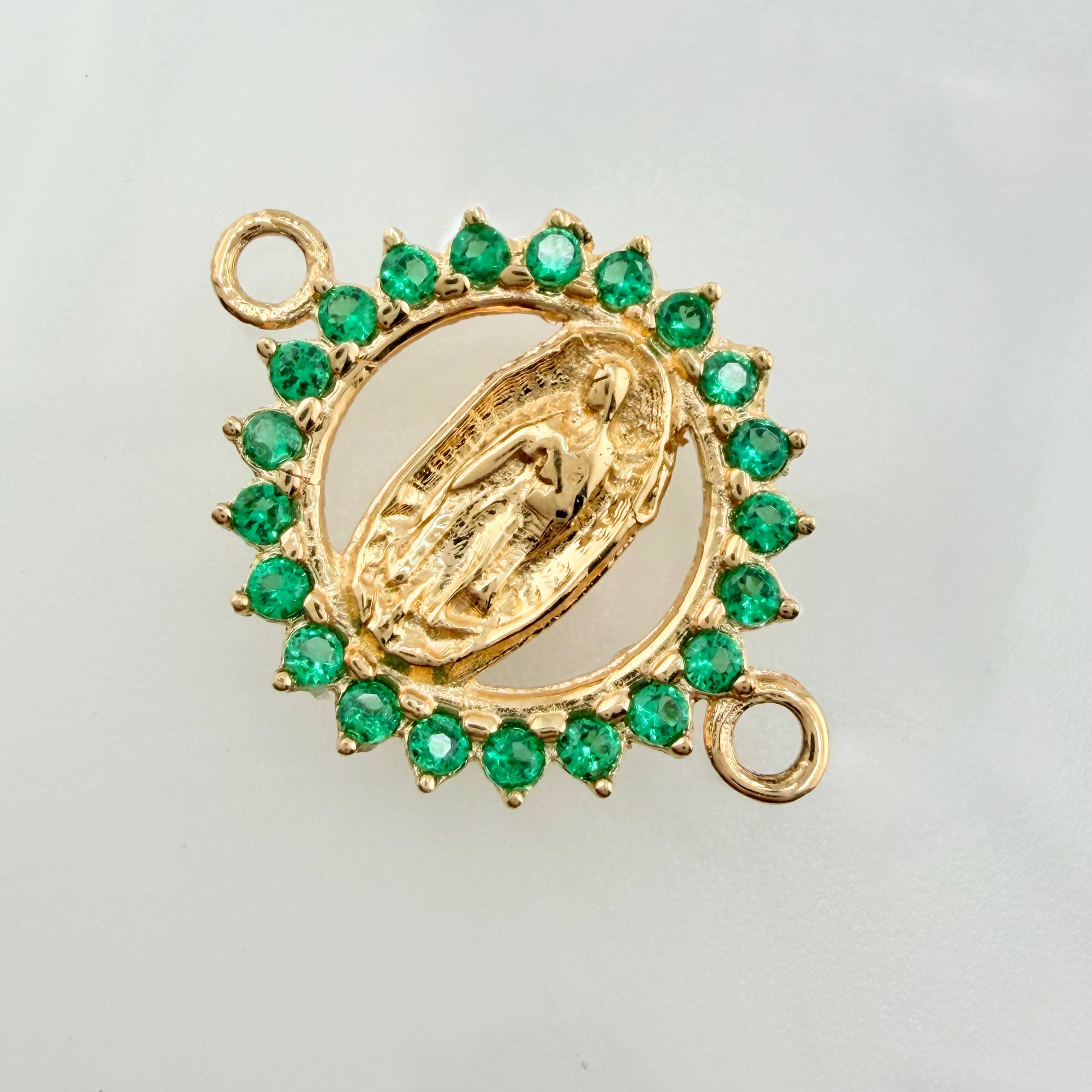 Herraje Virgen Guadalupe 1.1gr / 1.8cm / Oro Amarillo 18K