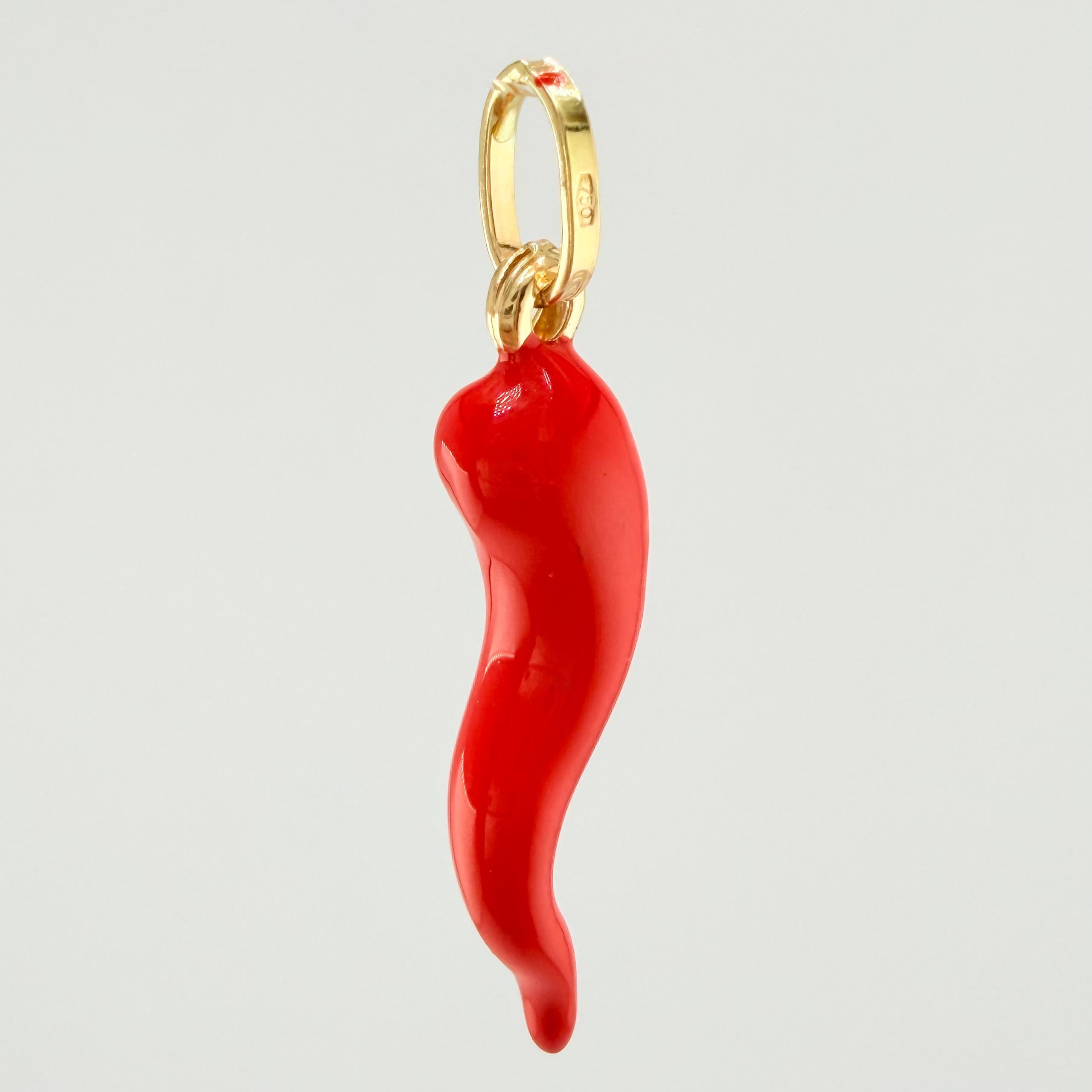Dije Chile jalapeño 1.3g / 3.2cm Oro Amarillo 18K