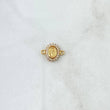Herraje Virgen Milagrosa 0.5gr / 1cm-1.3cm / Circones Blancos Oro Amarillo 18K *