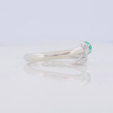 Anillo Clavo Esmeralda 05 Pts 1.3 g / T6 1/2 Plata 925