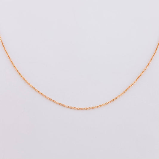 Cadena Escalera Plana 1.1 g / 40.3 cm / 1 mm Oro Rosa 18K