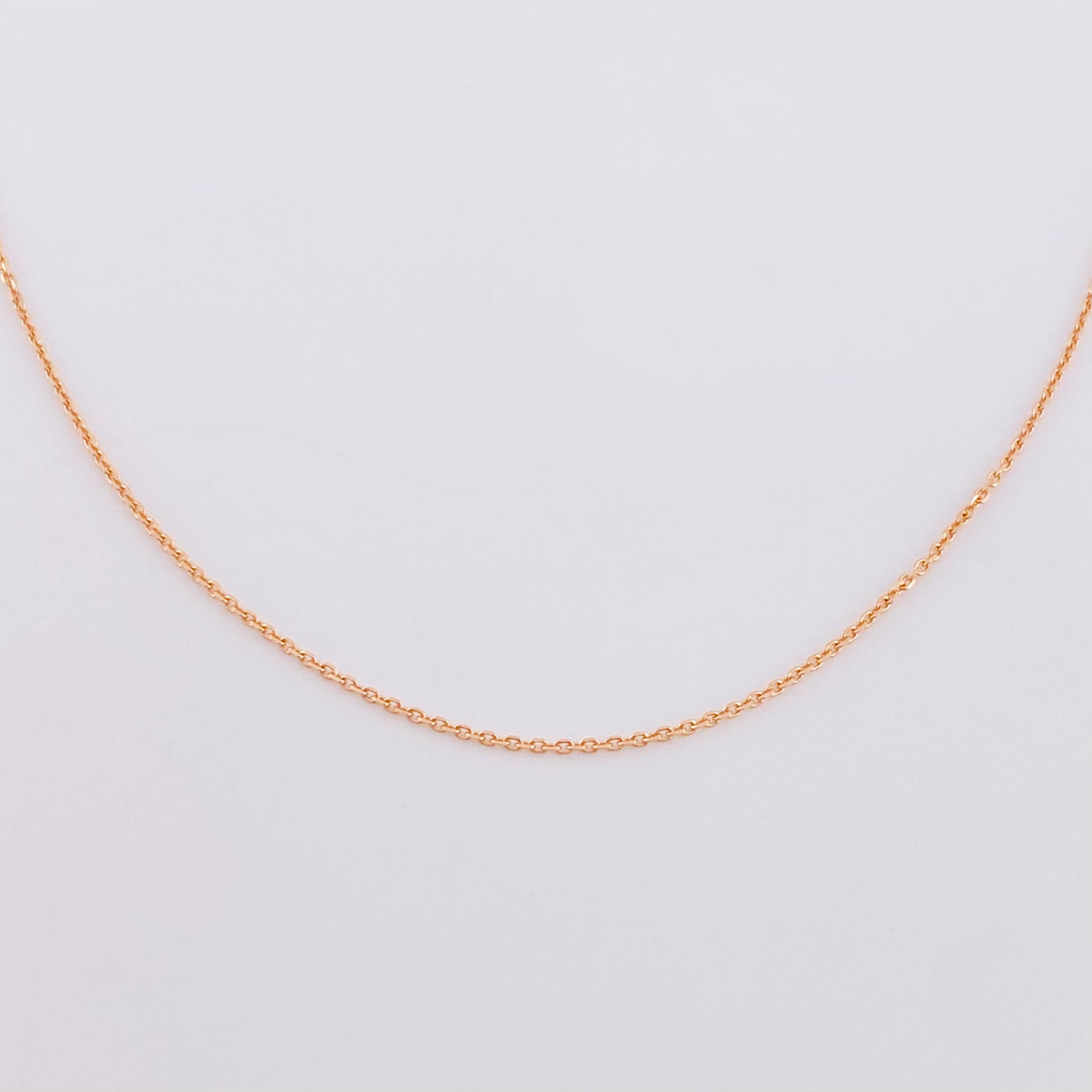 Cadena Aro Seguido 1.3 g / 50.2 cm / 0.8 mm Oro Rosa 18K