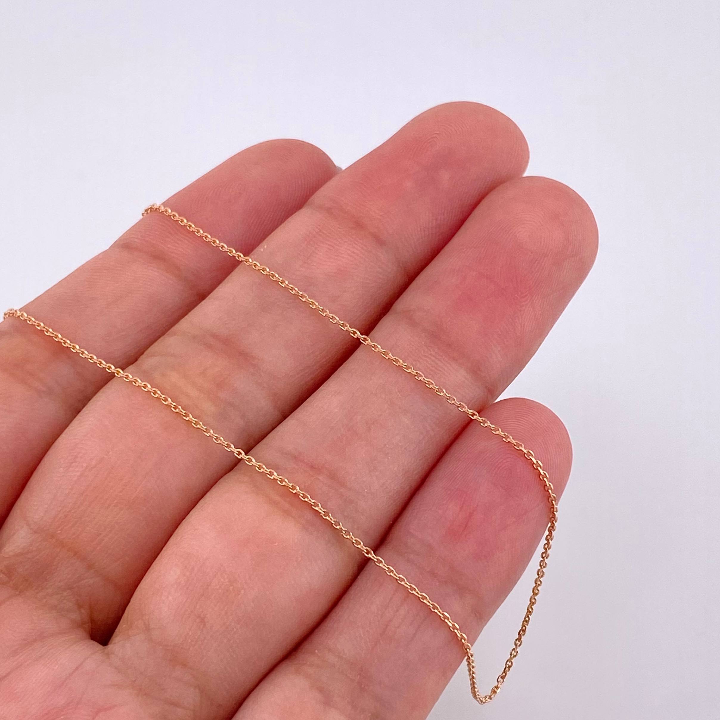 Cadena Aro Seguido 1.3 g / 50.3 cm / 0.8 mm Oro Rosa 18K