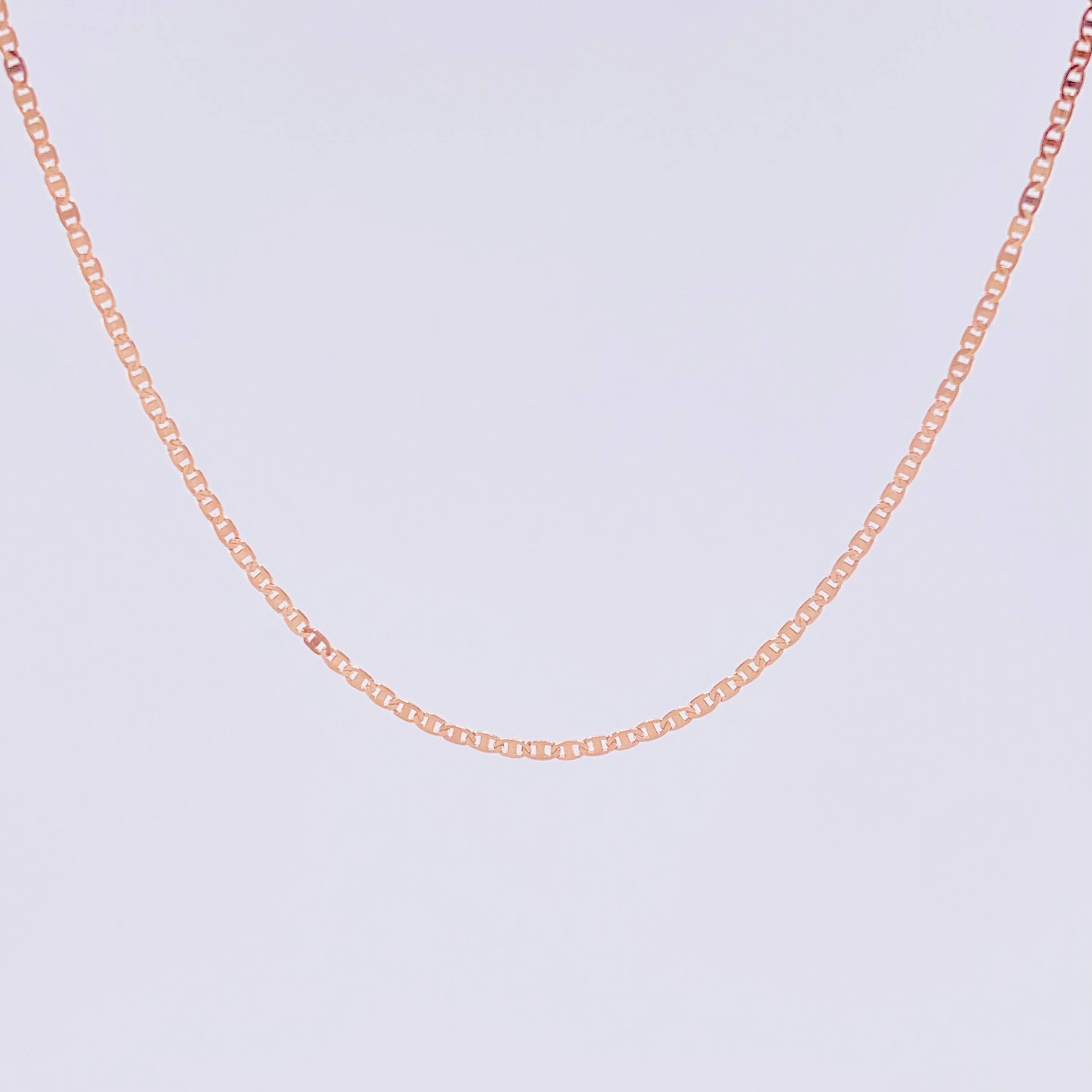 Cadena Escalera Plana 1.05 g / 40.3 cm / 1 mm Oro Rosa 18K