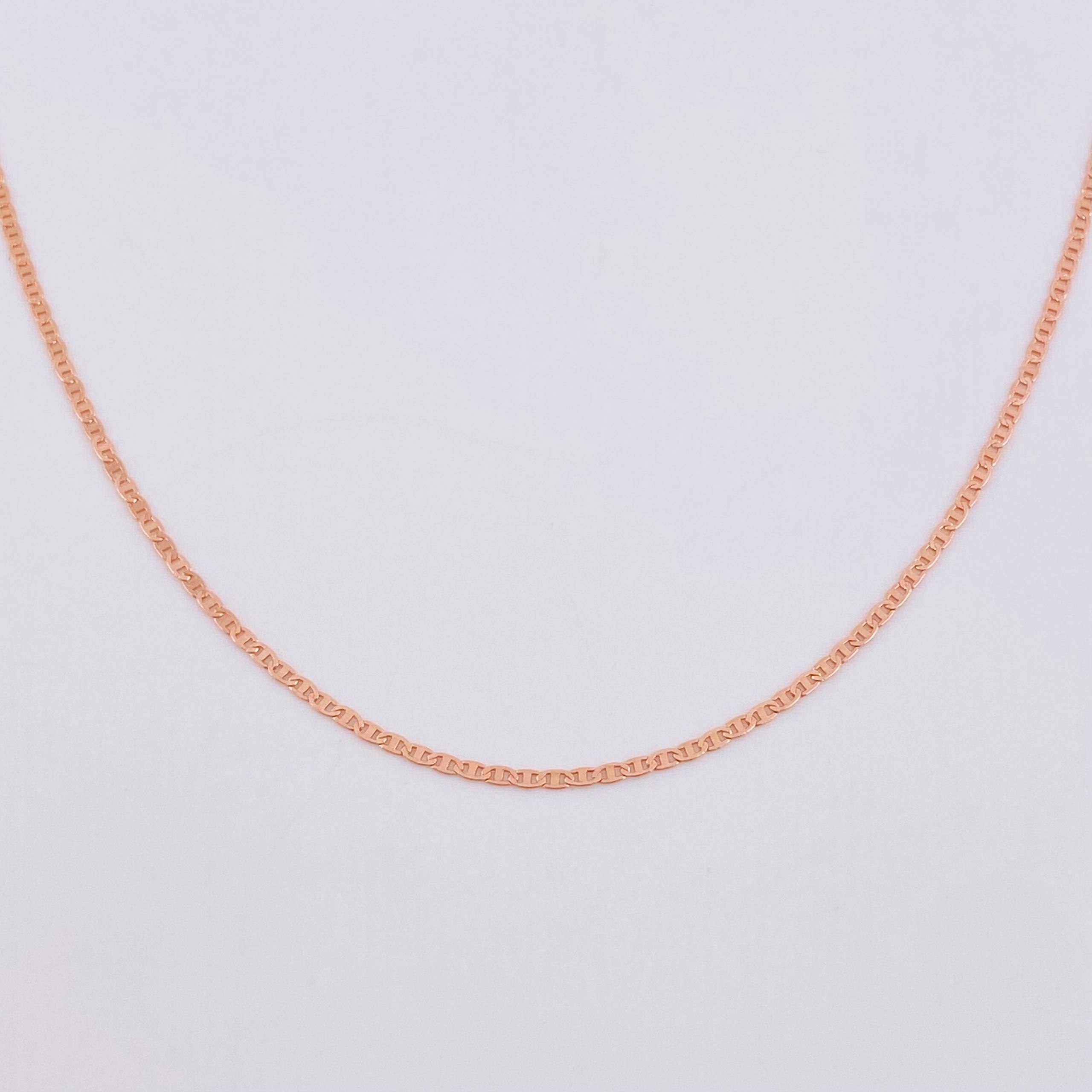 Cadena Escalera Plana 1.1 g / 40.3 cm / 1 mm Oro Rosa 18K