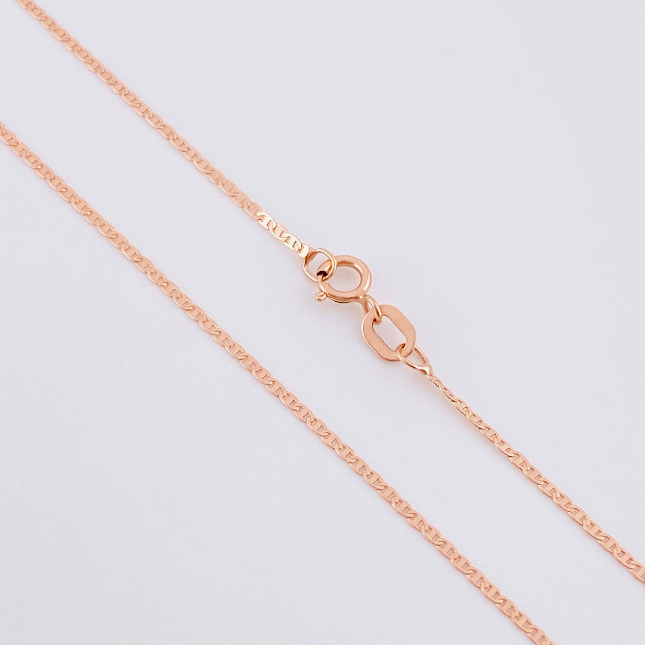 Cadena Escalera Plana 1.05 g / 40.3 cm / 1 mm Oro Rosa 18K