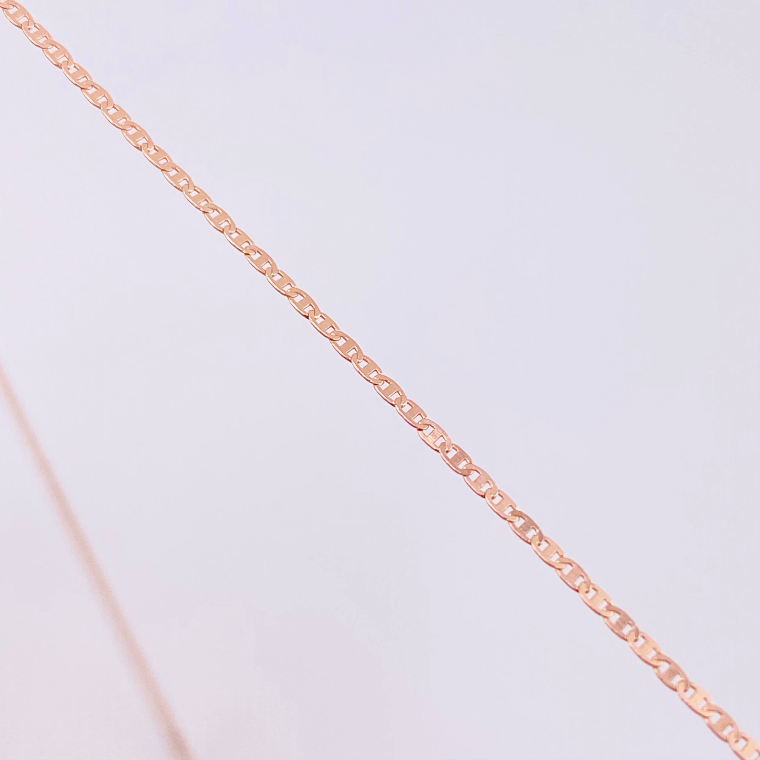 Cadena Escalera Plana 1.1 g / 40.3 cm / 1 mm Oro Rosa 18K