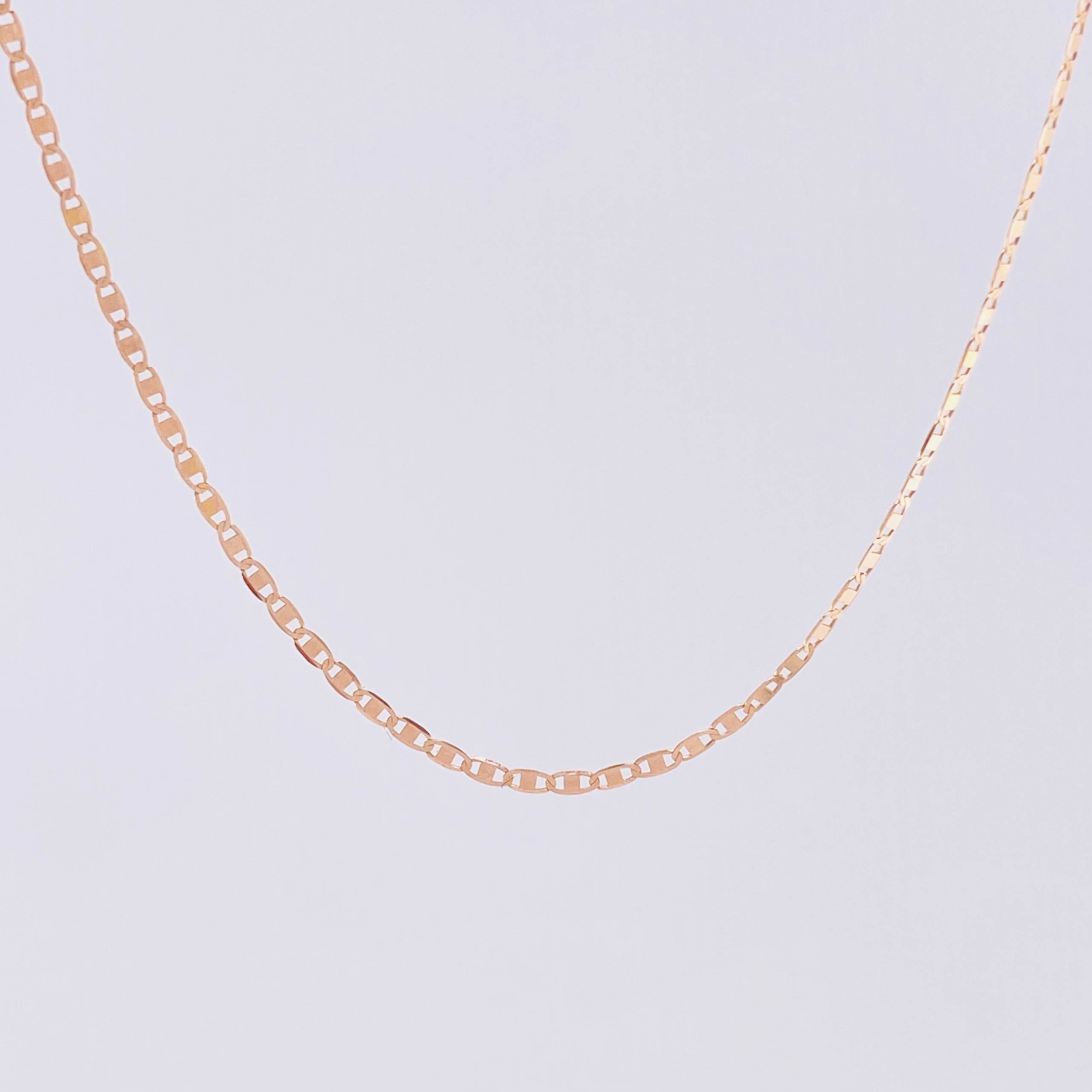 Cadena Escalera Plana 1.3 g / 40.1 cm / 1.3 mm Oro Rosa 18K