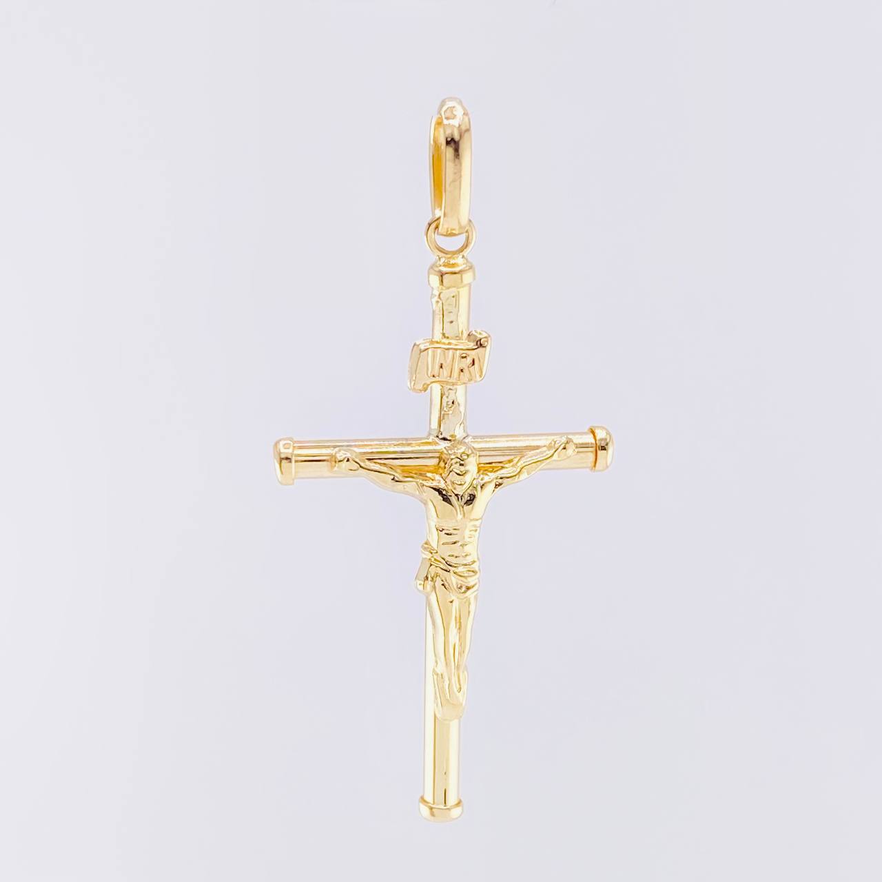 Dije Cruz Lisa 1.2 g / 4 cm Oro Amarillo 18K