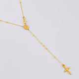 Rosario Virgen Milagrosa Cruz Lisa 2.95 g / 62 cm / 1.8 mm Oro Amarillo 18K