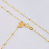 Rosario Virgen Milagrosa Cruz Lisa 2.95 g / 62 cm / 1.8 mm Oro Amarillo 18K