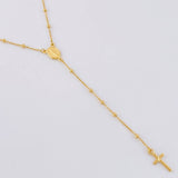 Rosario Virgen Milagrosa Cruz Lisa 3.1 g / 44.5 cm / 1.8 mm Oro Amarillo 18K