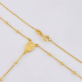 Rosario Virgen Milagrosa Cruz Lisa 3.1 g / 44.5 cm / 1.8 mm Oro Amarillo 18K
