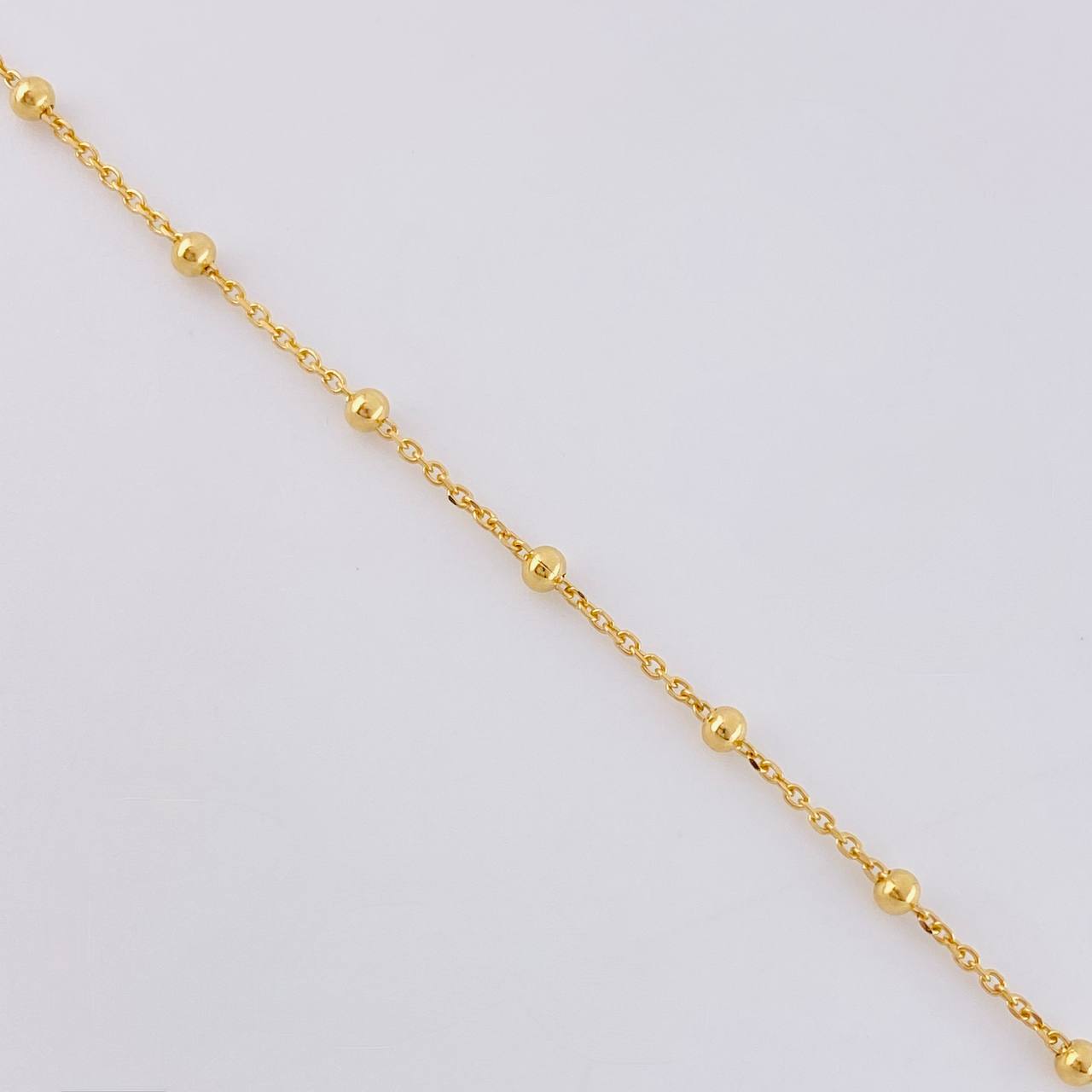 Rosario Virgen Milagrosa Cruz Lisa 3.1 g / 44.5 cm / 1.8 mm Oro Amarillo 18K