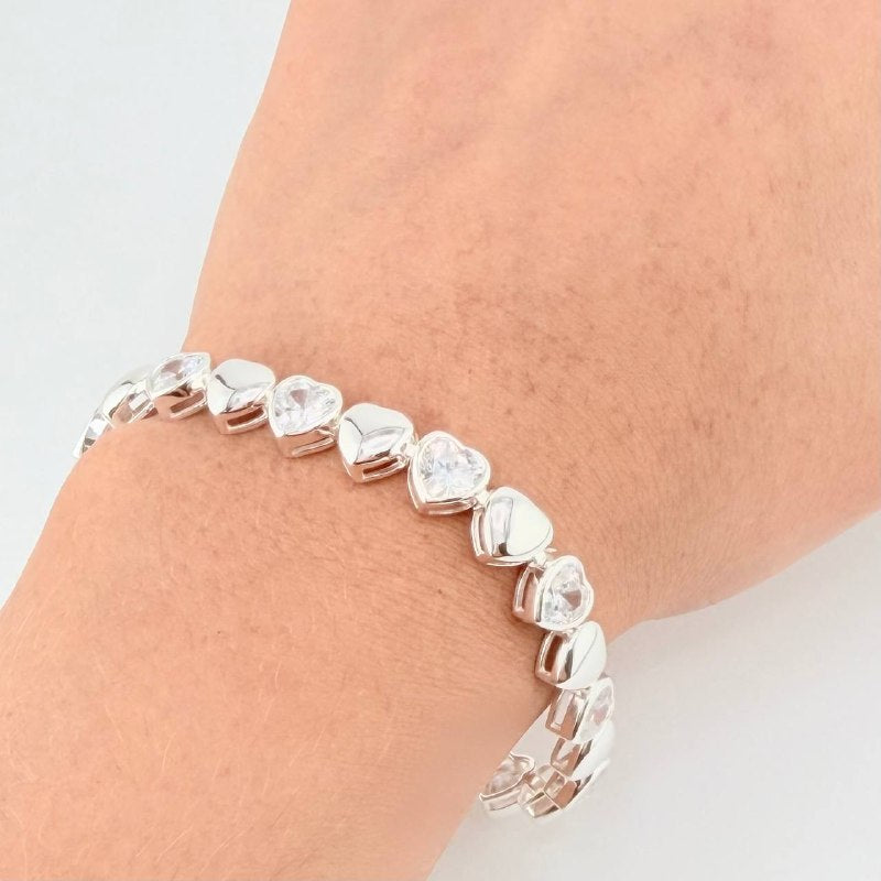 Pulso Corazón 16.55g / 18.5cm / 7.4mm Plata 925