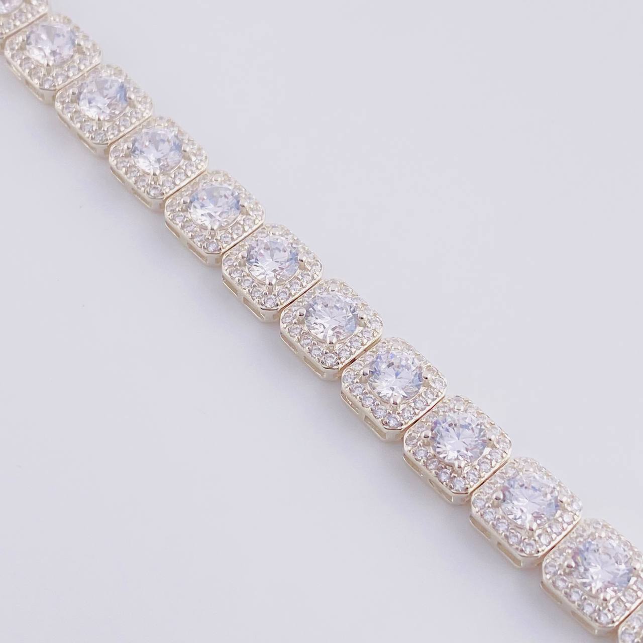 Pulso Tenis Cuadrada 17.9g / 17.7cm / 7.05mm Plata 925