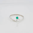 Anillo Ola Esmeralda 05 Pts 0.75 g / T7 1/2 Plata 925