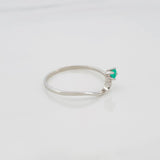 Anillo Ola Esmeralda 05 Pts 0.75 g / T7 1/2 Plata 925