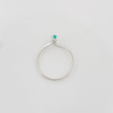 Anillo Ola Esmeralda 05 Pts 0.75 g / T7 1/2 Plata 925