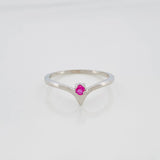Anillo Tiara Rubí 06 Pts 1.05 g / T6 Plata 925