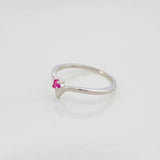 Anillo Tiara Rubí 06 Pts 1.05 g / T6 Plata 925