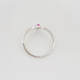 Anillo Tiara Rubí 06 Pts 1.05 g / T6 Plata 925