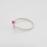 Anillo Ola Rubí 05 Pts 0.65 g / T5 1/4 Plata 925