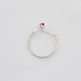 Anillo Ola Rubí 05 Pts 0.65 g / T5 1/4 Plata 925