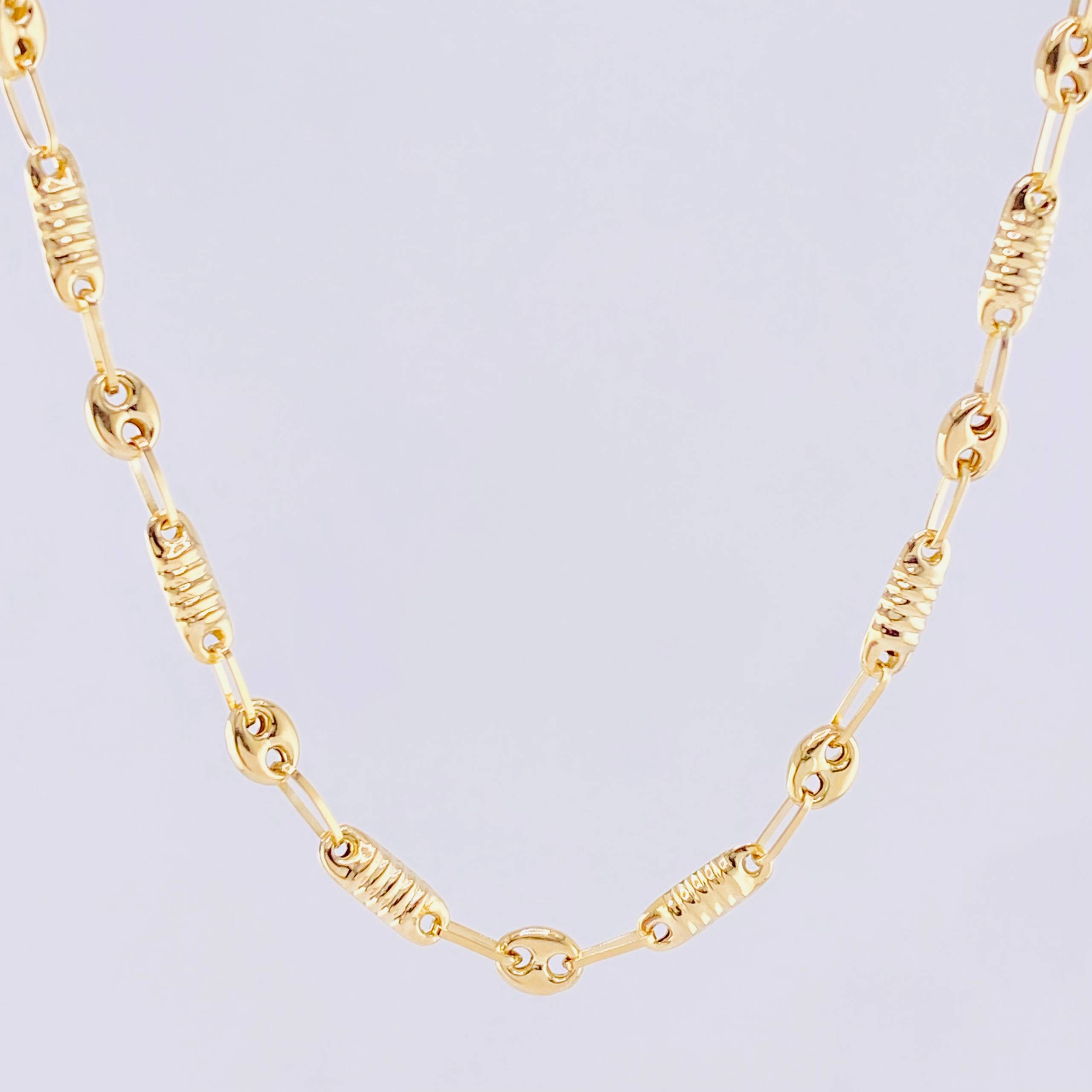 Cadena Rustica Barril Gc 6.1 g / 50.9 cm / 4.1 mm Oro Amarillo 18K