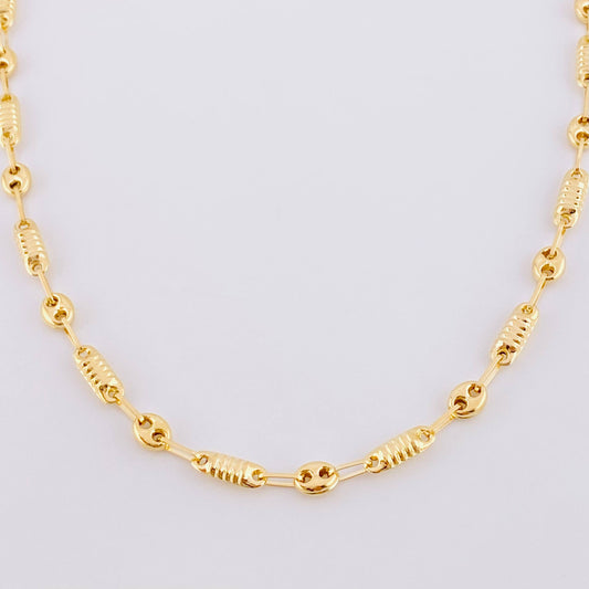 Cadena Rustica Barril Gc 6.1 g / 50.9 cm / 4.1 mm Oro Amarillo 18K