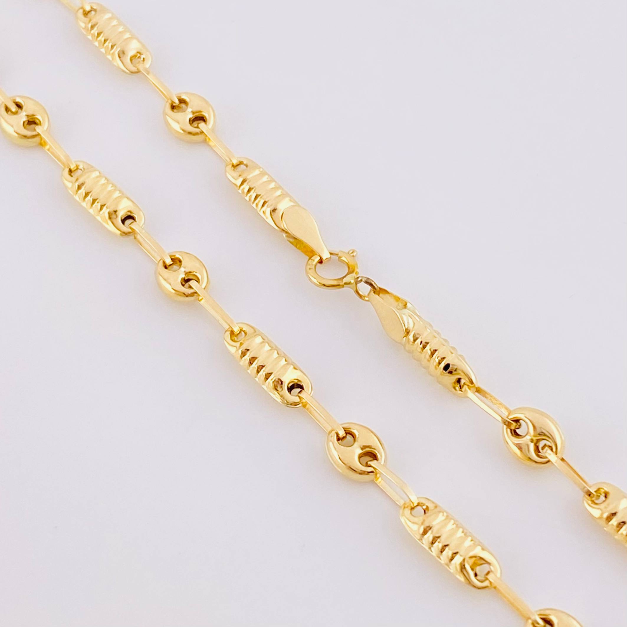 Cadena Rustica Barril Gc 6.15 g / 50.6 cm / 4.1 mm Oro Amarillo 18K