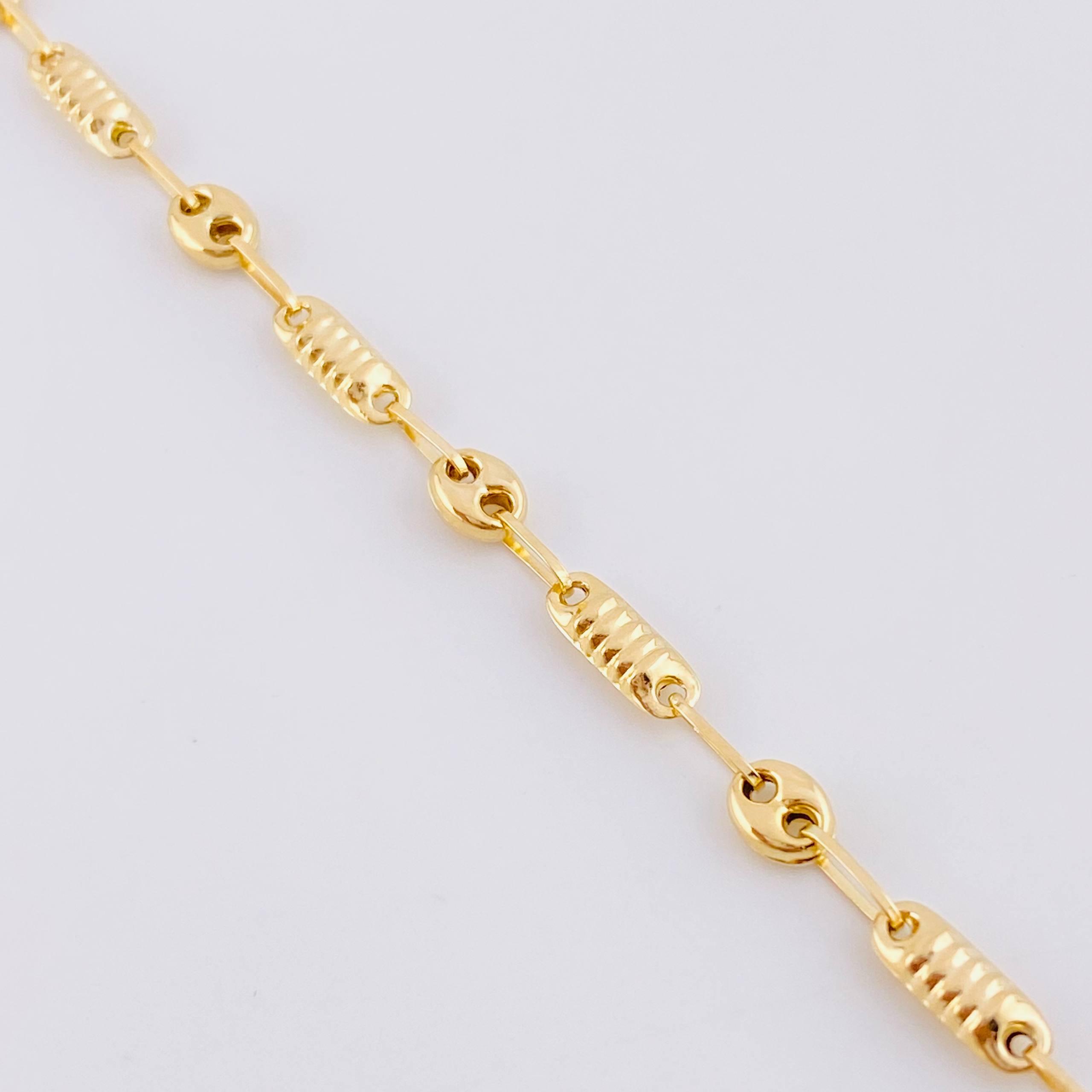 Cadena Rustica Barril Gc 6.15 g / 50.6 cm / 4.1 mm Oro Amarillo 18K