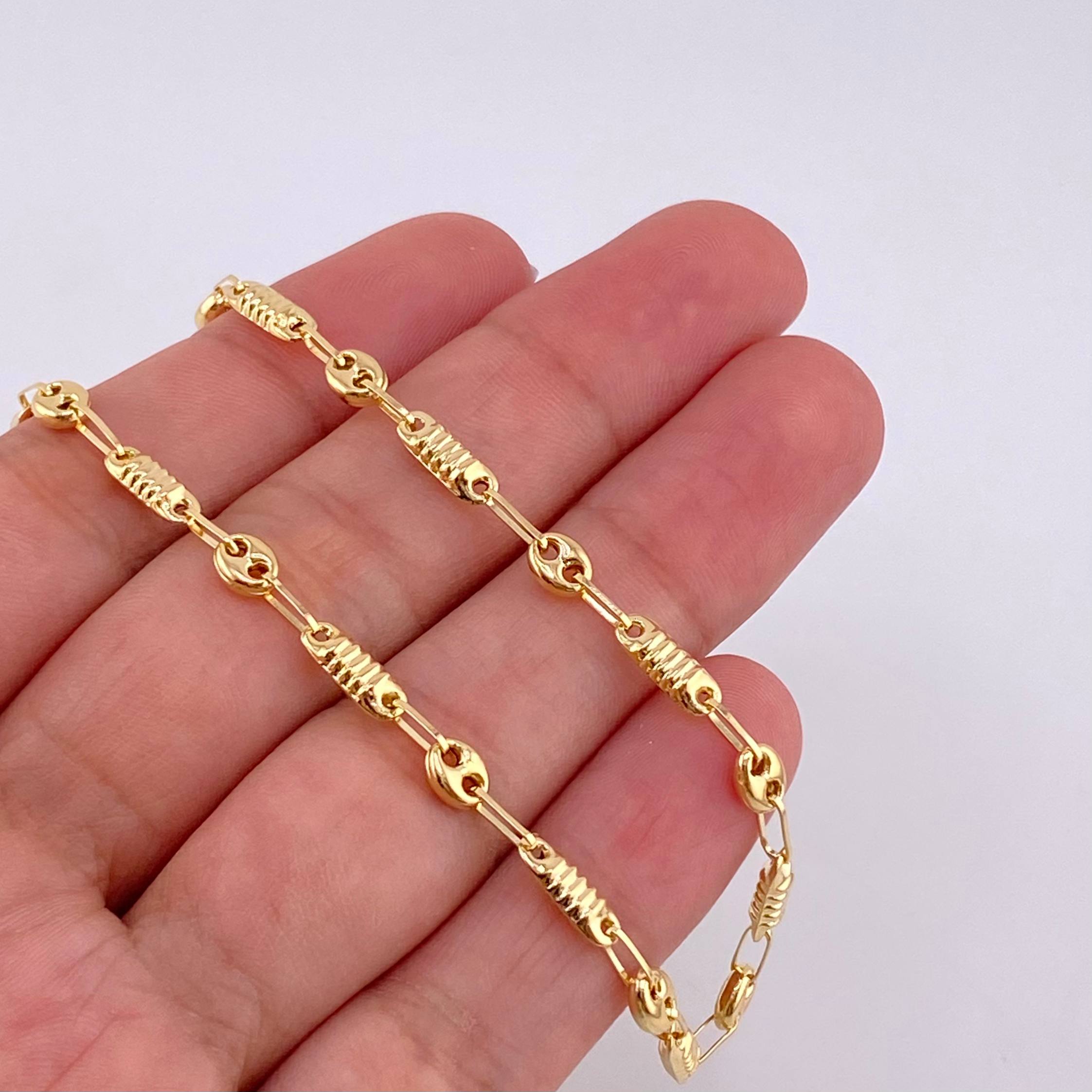 Cadena Rustica Barril Gc 6.1 g / 50.9 cm / 4.1 mm Oro Amarillo 18K