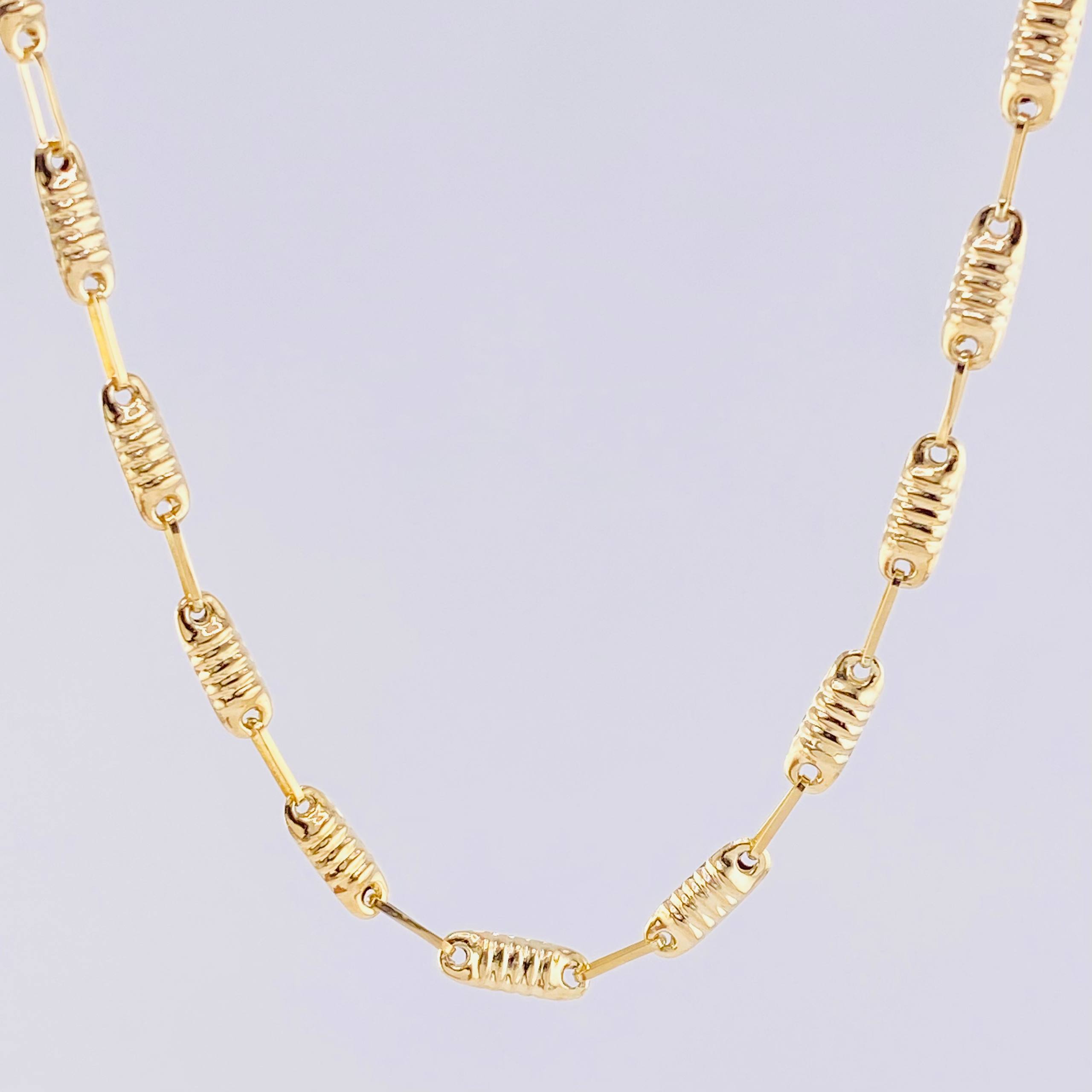 Cadena Rustica Barril 6.55 g / 60 cm / 3.3 mm Oro Amarillo 18K