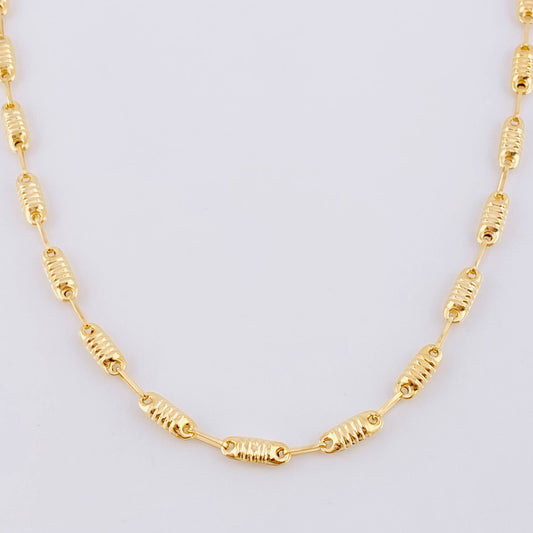 Cadena Rustica Barril 6.55 g / 60 cm / 3.3 mm Oro Amarillo 18K