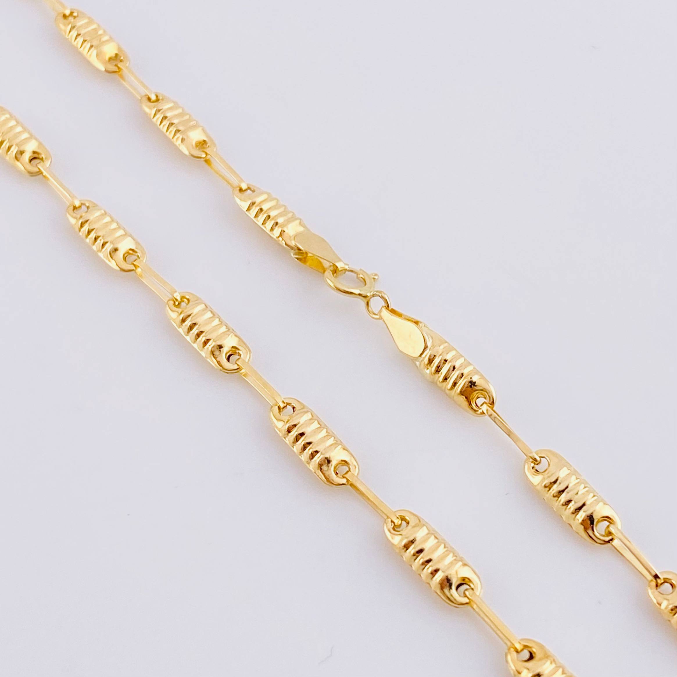 Cadena Rustica Barril 6.55 g / 60 cm / 3.3 mm Oro Amarillo 18K