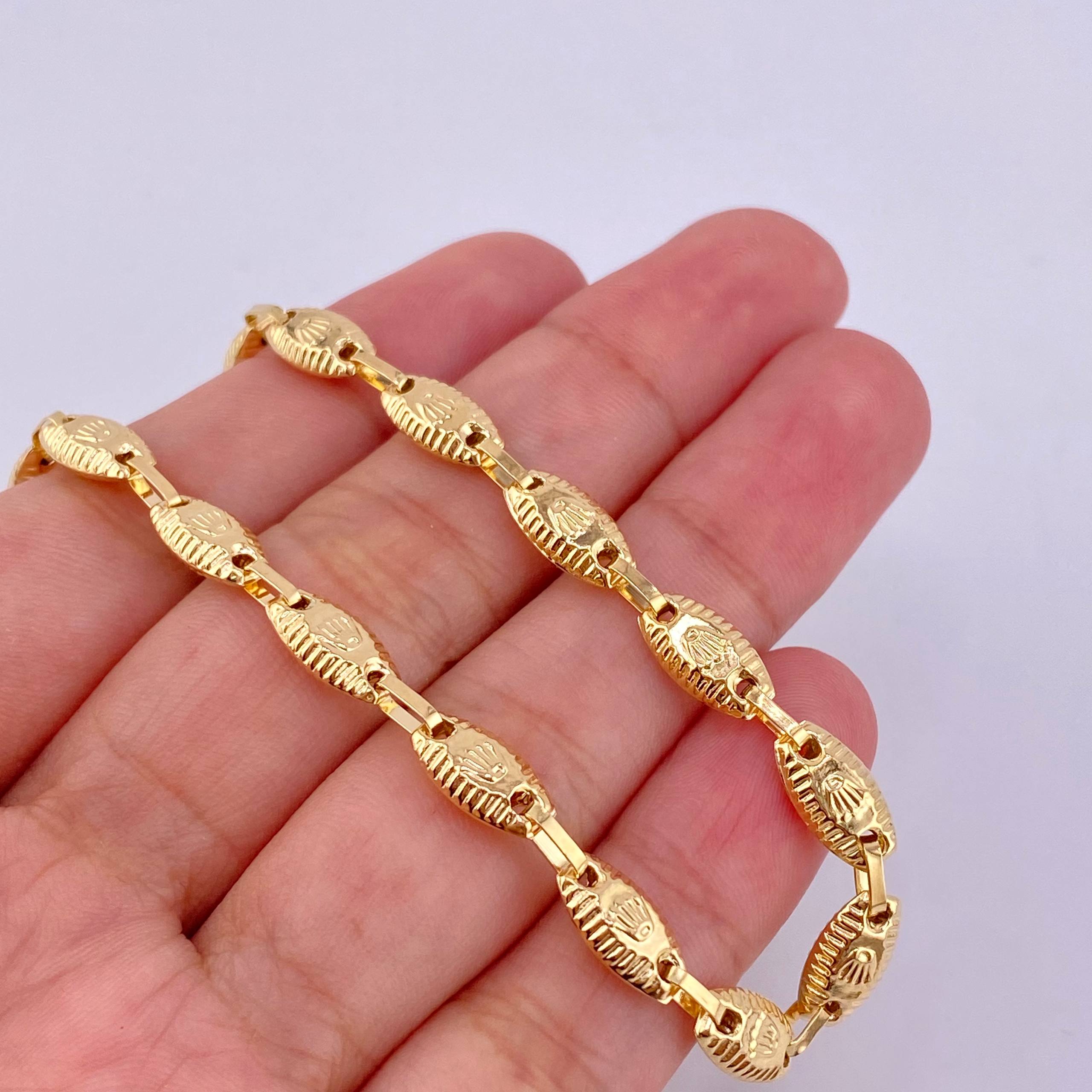 Pulso Rustico Corona 5.15 g / 21 cm / 5.5 mm Oro Amarillo 18K