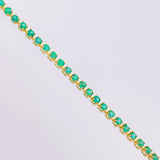 Pulso Tennis Esmeraldas 1,57 Qts 4.4 g / 17.3 cm / 2 mm Oro Amarillo 18K