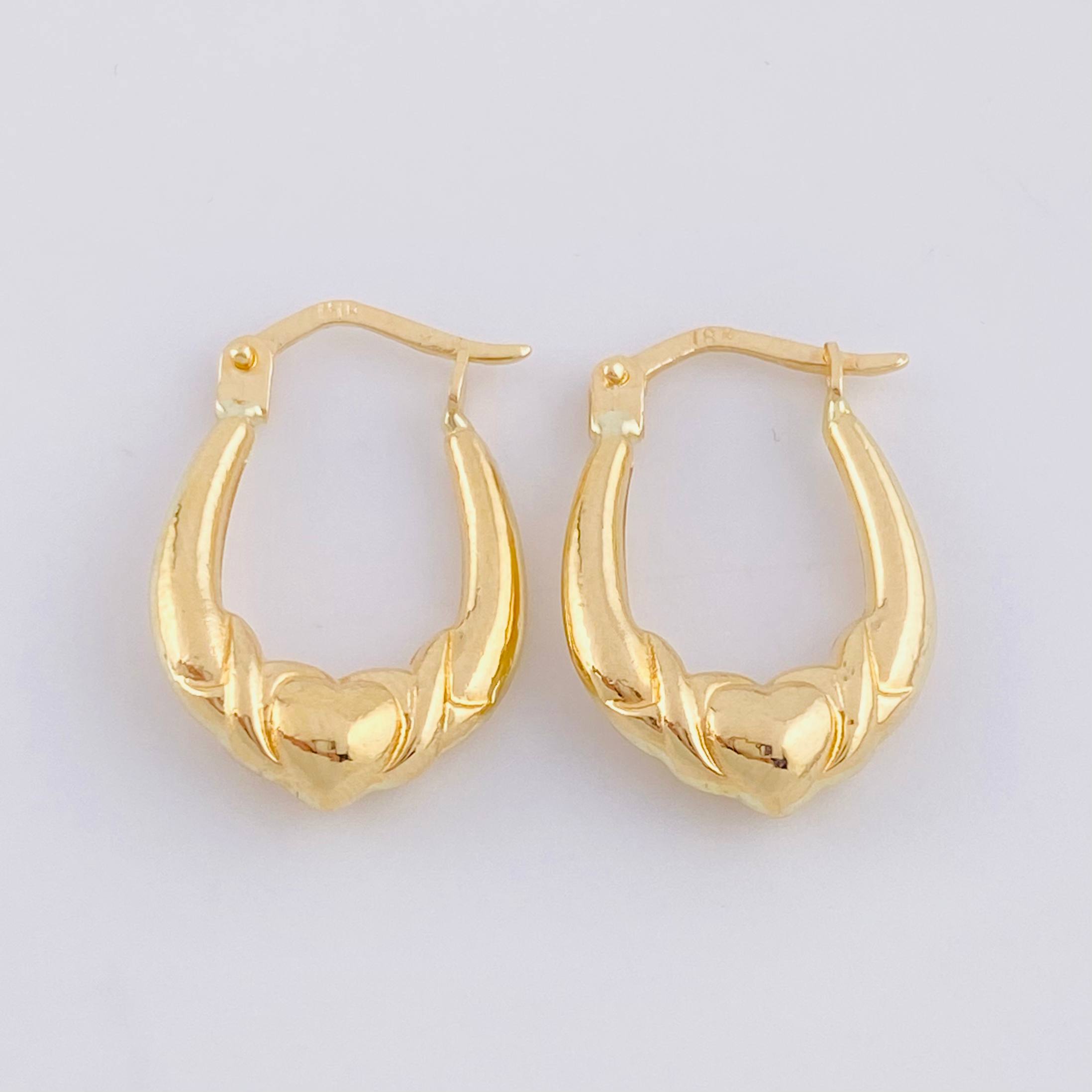 Candongas Bolso Corazon 1.5 g / 2 cm Oro Amarillo 18K
