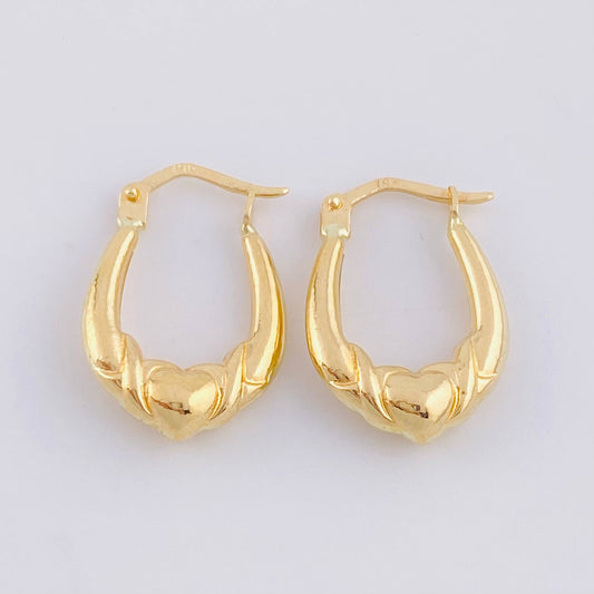 Candongas Bolso Corazon 1.5 g / 2 cm Oro Amarillo 18K